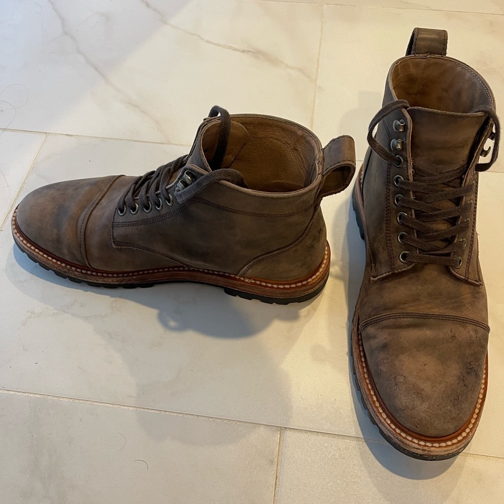 Taylor Stitch Moto Boot Espresso Grizzly size 9